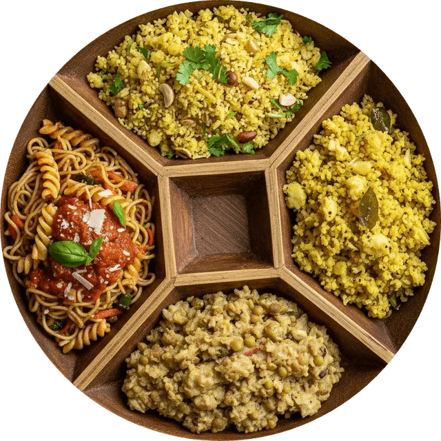 Millet Poha, Rava, Khichadi, Noodles, Pasta